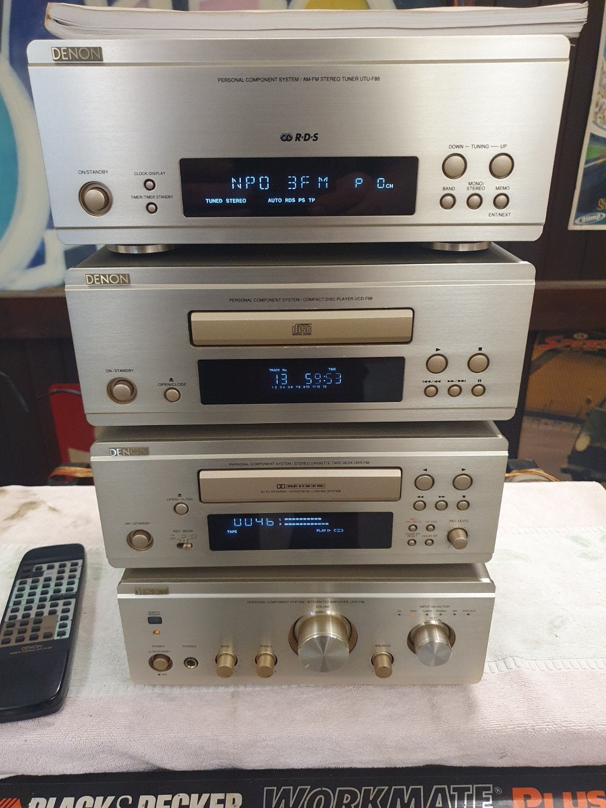 Denon F88 stereo met denon speakers, Ophalen, Speakers, Denon