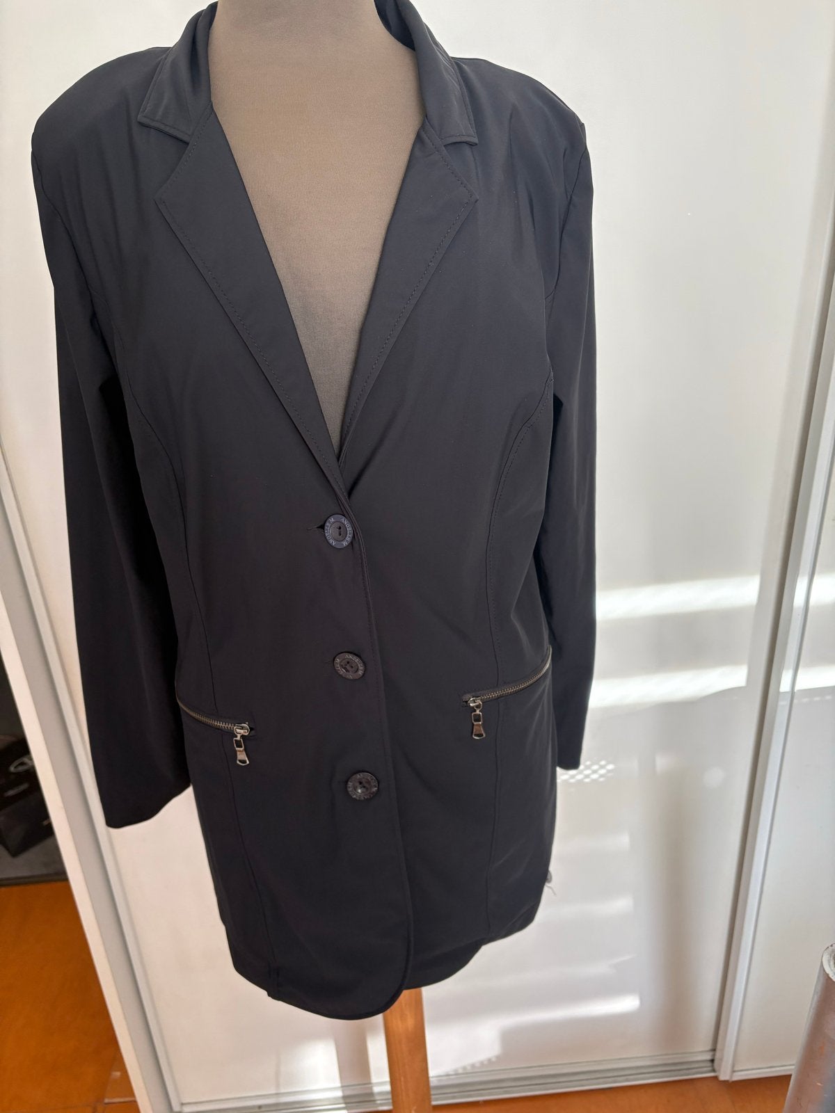 Angelle Milan Zwarte Dames Blazer - Maat XL, Kleding | Dames, Jasjes, Kostuums en Pakken, Zwart, Maat 46/48 (XL) of groter, Ophalen of Verzenden