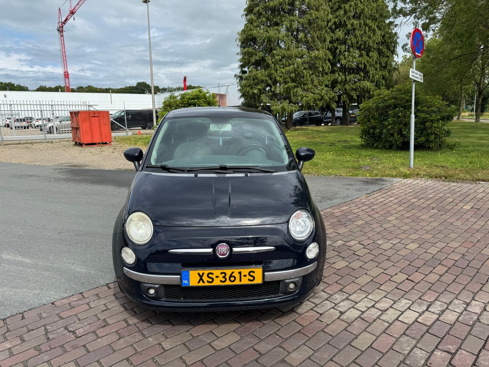 Fiat 500 1.2 C 2009 Blauw, Auto's, Voorwielaandrijving, 1242 cc, 4 cilinders, 840 kg