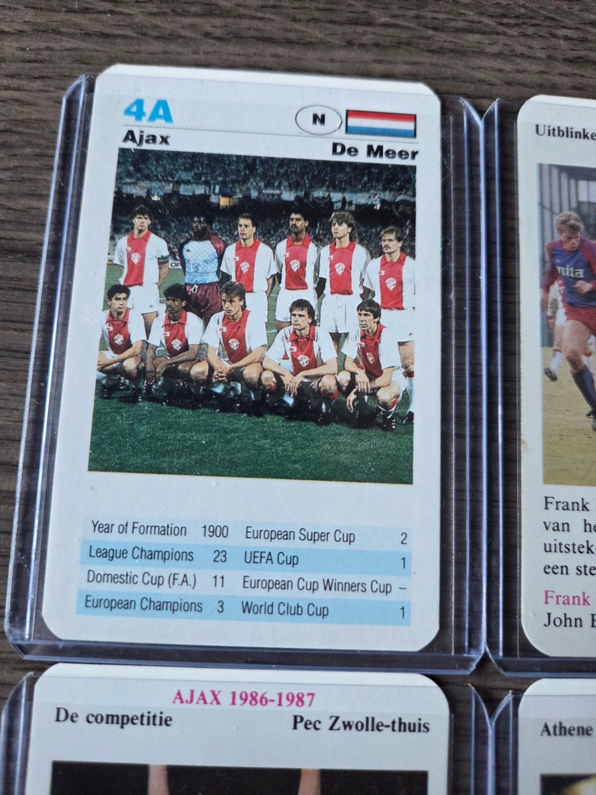 4x Ajax kaarten met oa van Basten en Rijkaard, Ophalen of Verzenden, Zo goed als nieuw, Ajax, Poster, Plaatje of Sticker