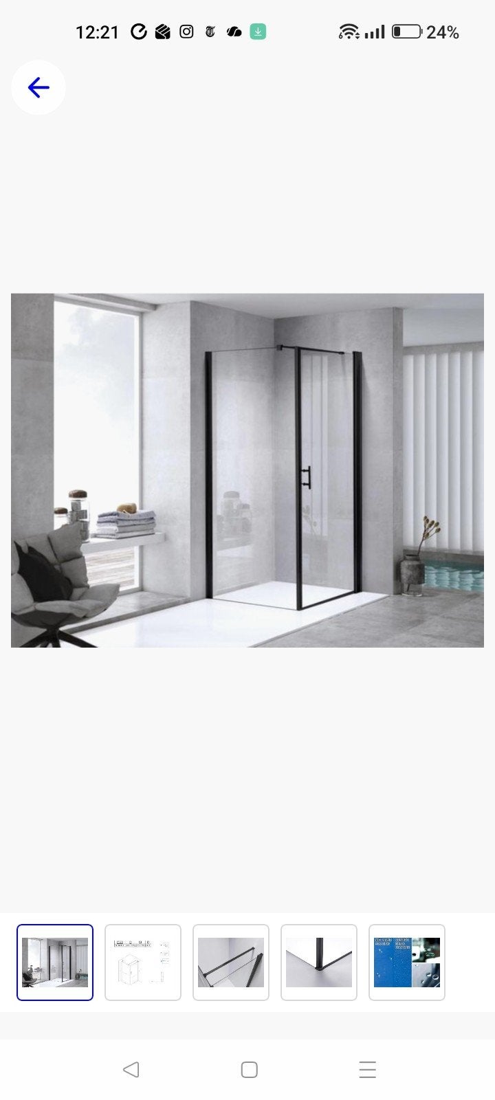 Nieuwe Douchecabine 100x100 cm, Ophalen, Nieuw, Glas, Douche