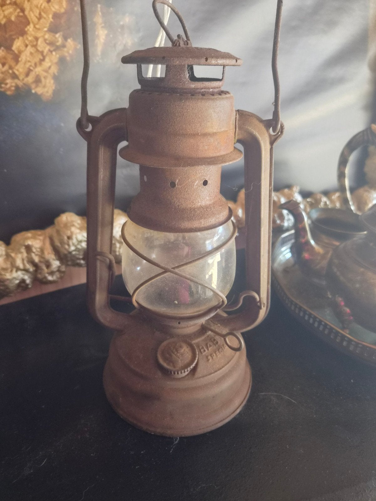 Vintage Feuerhand Stormlantaarn - Oude Metalen Stormlamp, Antiek en Kunst, Ophalen