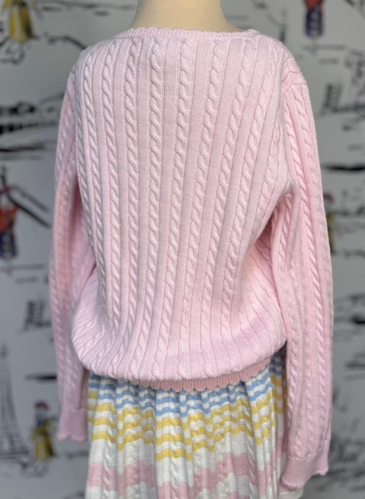 Ralph Lauren lichtroze vestje met minikabels maat 7, Trui of Vest, Ralph Lauren, Ralph Lauren EU, Verzenden