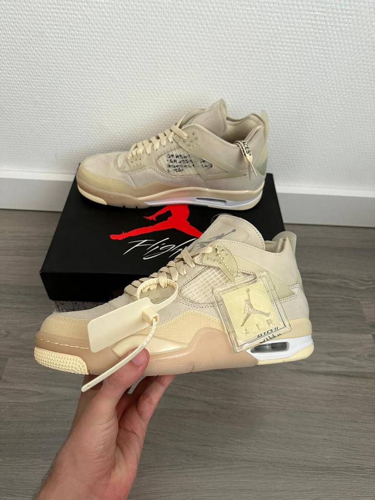 Nike Air Jordan 4 Offwhite Sail, Ophalen of Verzenden, Zo goed als nieuw, Wit