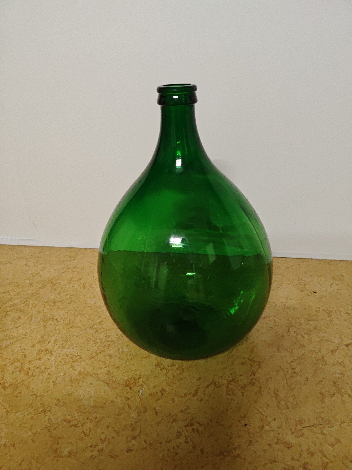 Grote fles, gistingsfles., Groen, Ophalen, 43 cm, Glas
