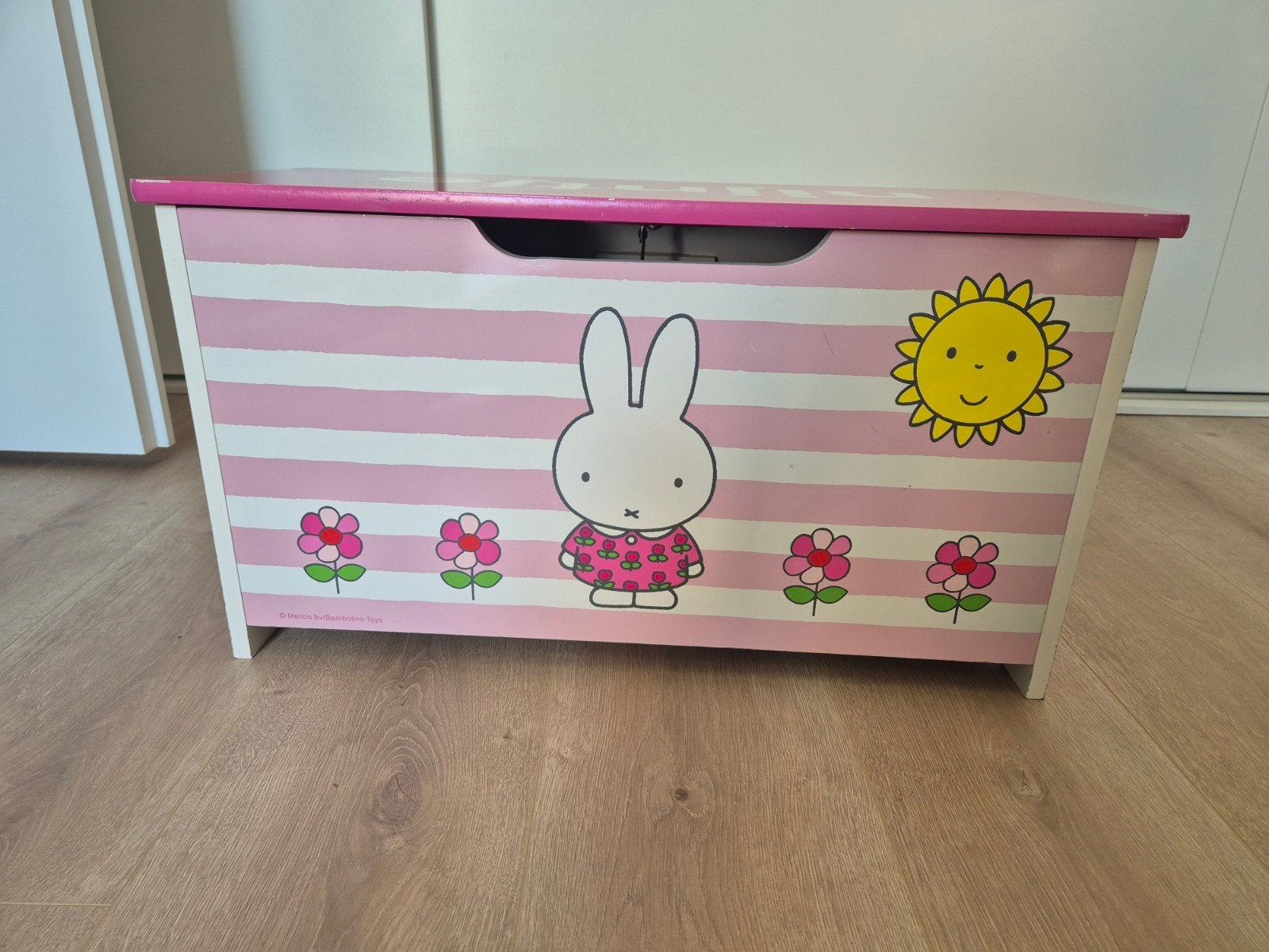Nijntje speelgoedkist roze, Ophalen, Gebruikt, Opbergmeubel, Met deksel
