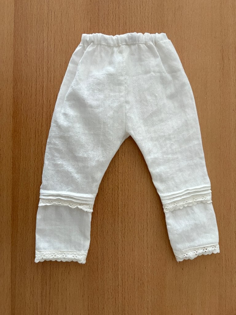 antiek wit katoenen poppen broekje, Ophalen of Verzenden, Gebruikt, Pop, Levensecht of Reborn