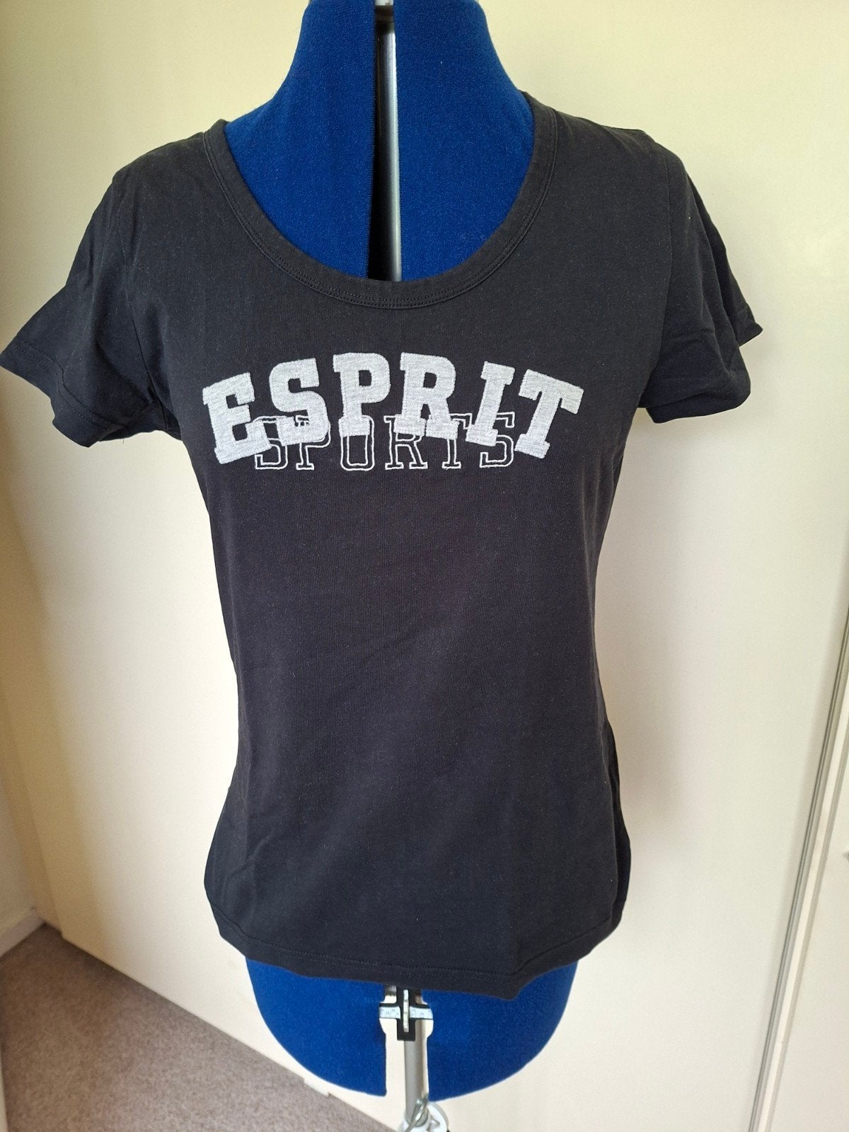 Esprit Sports T-shirt Zwart Maat XL, Maat 42/44 (L), Ophalen of Verzenden, Korte mouw, Gedragen