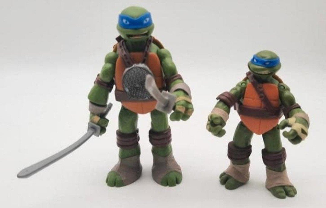 Teenage Mutant Ninja Turtles TMNT 2x Leonardo 2012 en 2014, Ophalen of Verzenden, Gebruikt