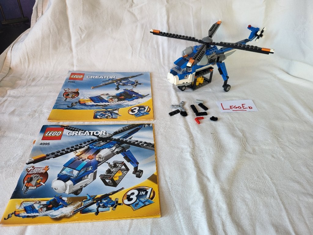Lego 4995 - Cargo Copter - Creator: Airport (3 modellen), Lego, Ophalen of Verzenden, Zo goed als nieuw, Compleet