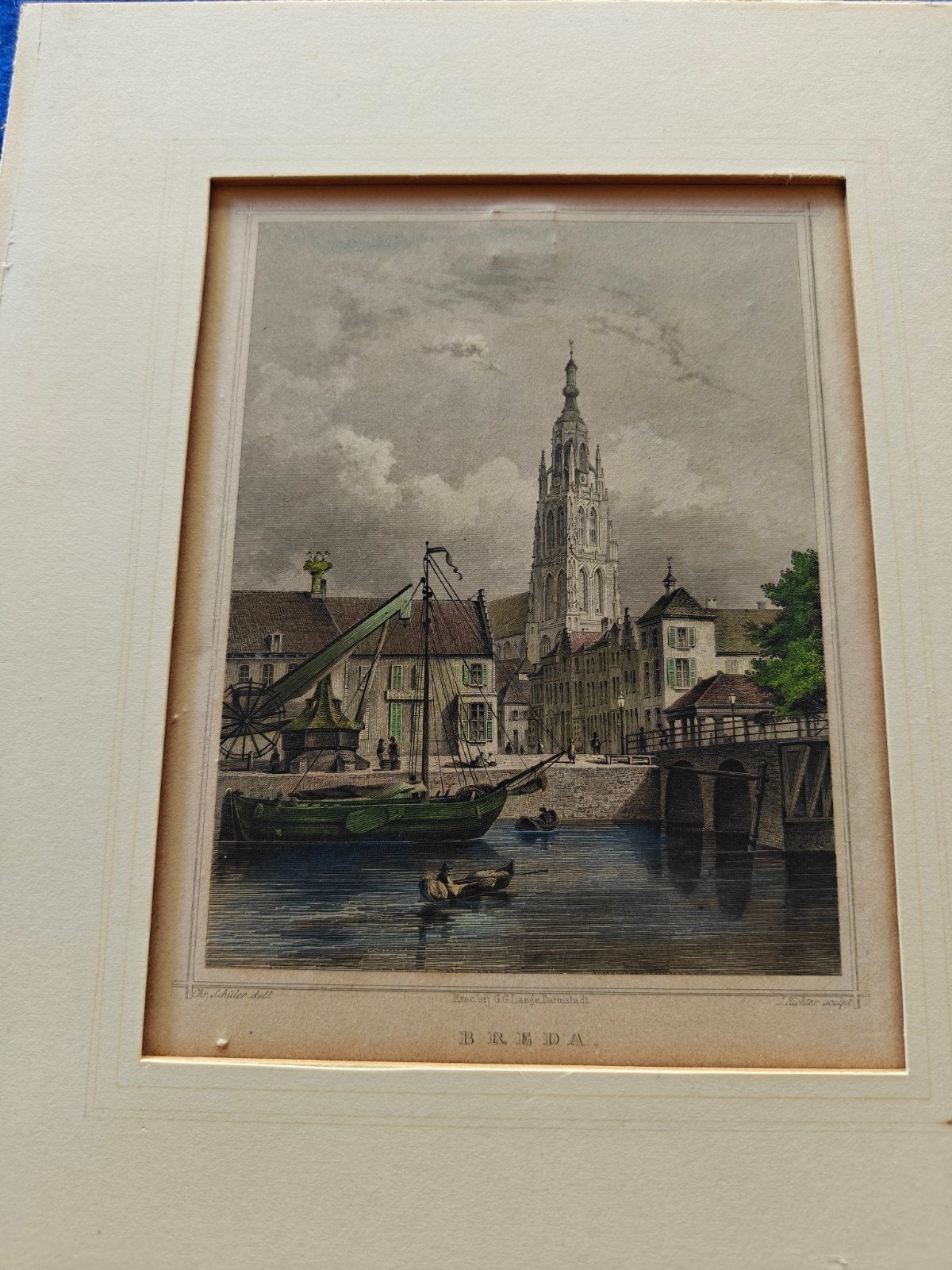 staalgravure van Breda 1858, Ophalen