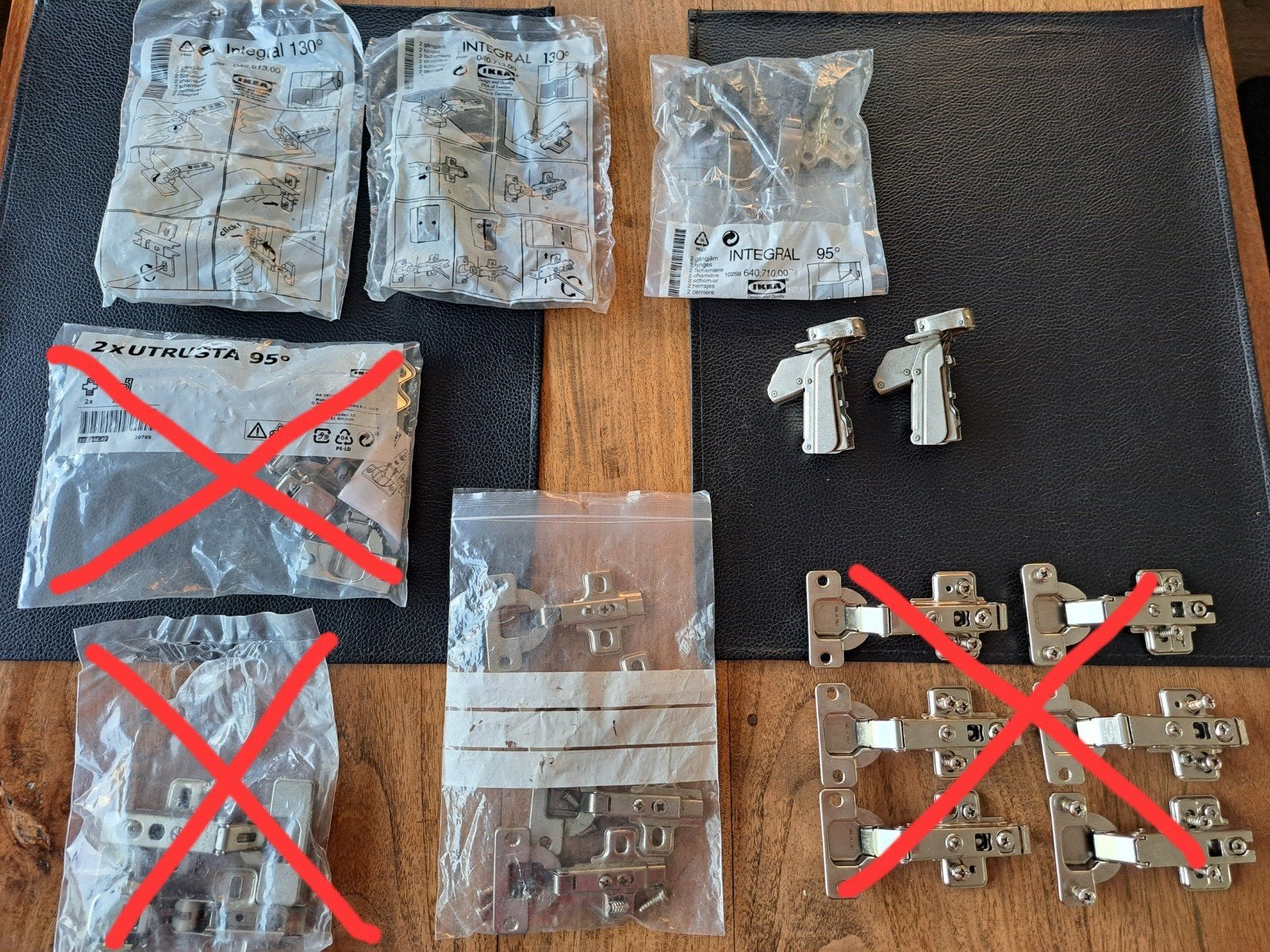 12 scharnieren Ikea Utrusta Integral Komplement keuken kast, Ophalen of Verzenden, Nieuw, Scharnier
