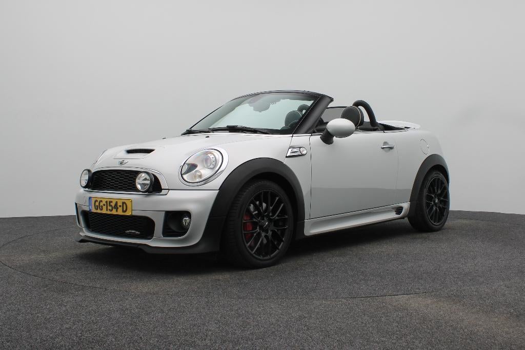 Mini 1.6 John Cooper Works Cabrio Roadster 2015 UNIEK, Voorwielaandrijving, Euro 5, 15 km/l, Zwart