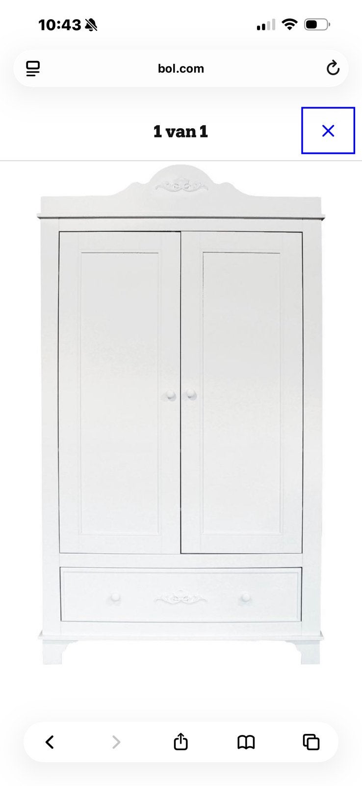 Op zoek: bopita romantic kast 2 deurs, 50 tot 70 cm, 105 cm of meer, Ophalen of Verzenden, 100 cm of meer