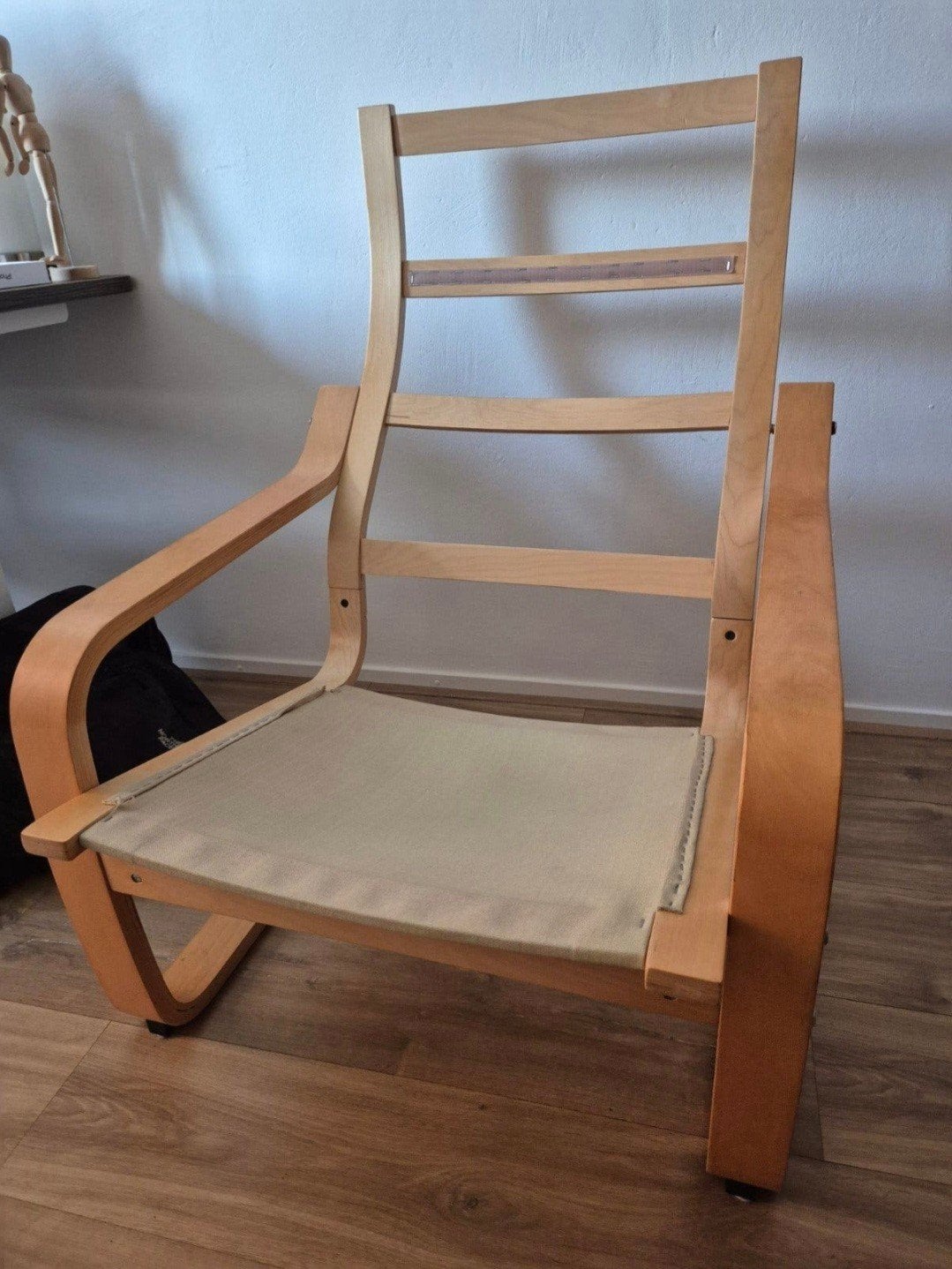 Ikea poang lounge stoel, Huis en Inrichting, Stoelen, Ophalen, Bruin, Zo goed als nieuw, Eén