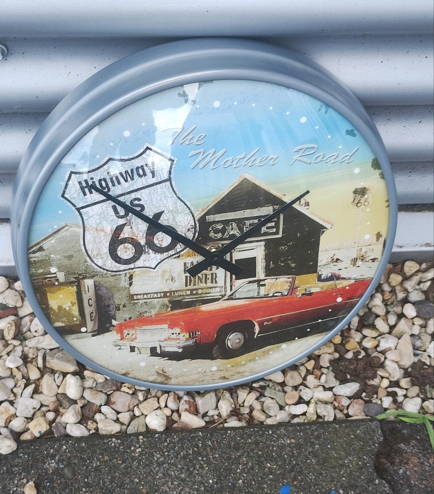 Wandklok Route 66 'The Mother Road' - Vintage Stijl, Verzenden, Gebruikt