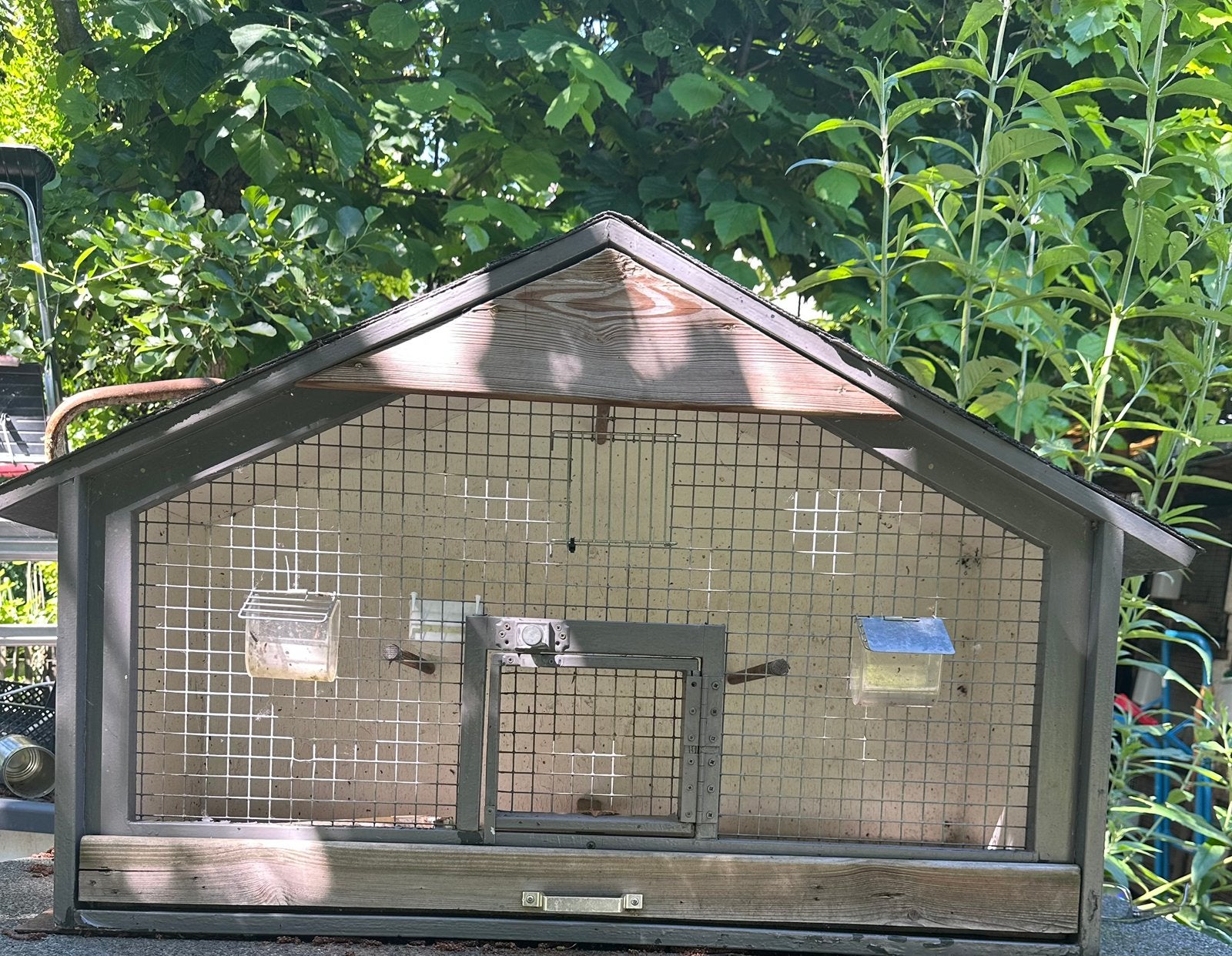 Mooie vogel kooi voor buiten, Ophalen, Gebruikt, Hout, Vogelkooi