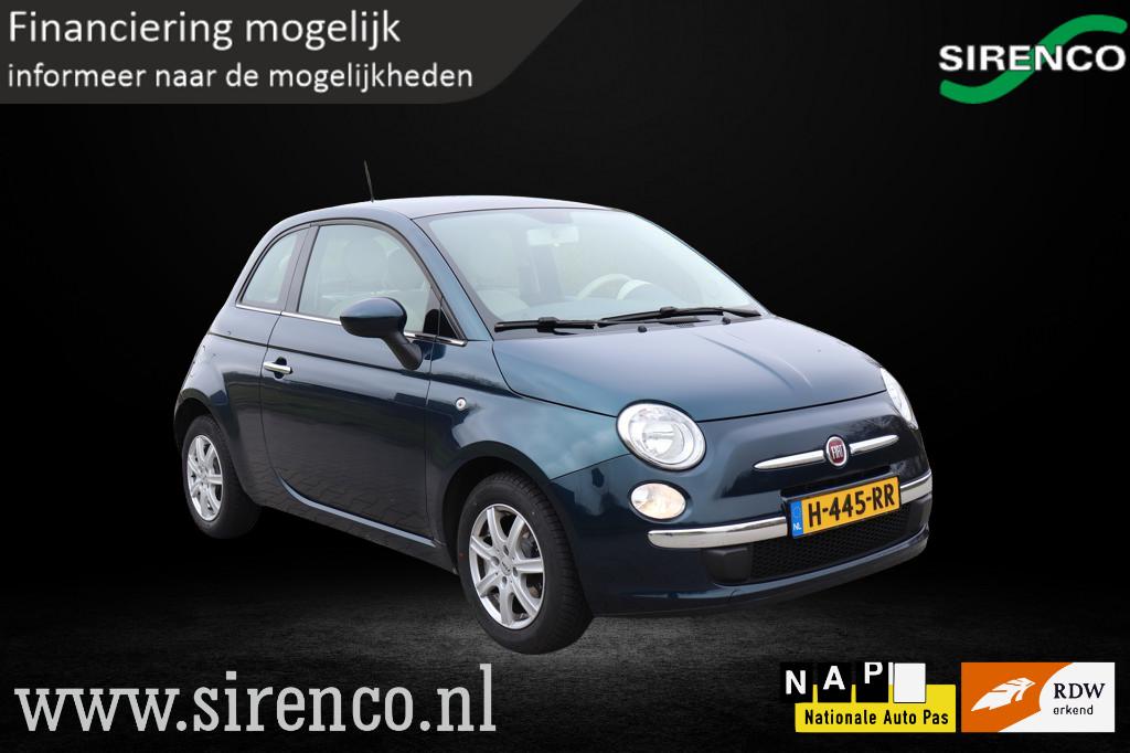 Fiat 500 1.2 Lounge 4 cilinder | leder | parelmoer kleur |cl, Euro 5, Gebruikt, 4 cilinders, Leder