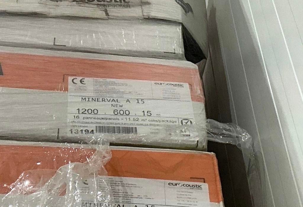 Eurocoustic Minerval systeemplafond platen 1200x600 nieuw, Ophalen, Nieuw, Overige materialen, Minder dan 20 mm