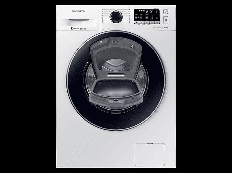 Samsung WW90K5400UW Wasmachine met AddWash en EcoBubble, Ophalen, 1200 tot 1600 toeren, Handwasprogramma, 8 tot 10 kg