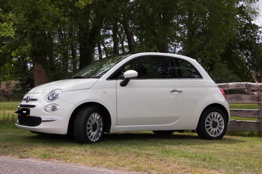 Fiat 500 Twinair Turbo 80pk 2016 Wit, Voorwielaandrijving, Stof, 31 €/maand, Origineel Nederlands