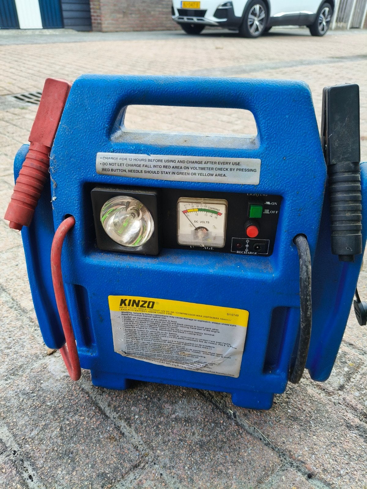 Kinzo Jumpstarter met Compressor - Snel weg!, Auto diversen, Jumpstarters, Ophalen, Gebruikt