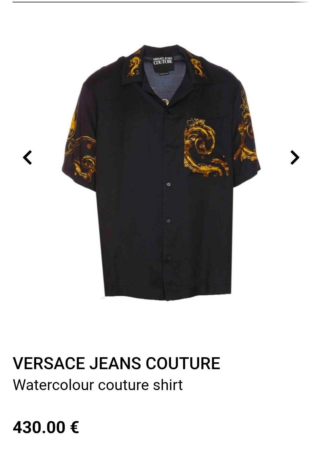 Versace Jeans Couture overhemd met print - Maat XL, Zwart, Maat 56/58 (XL), Ophalen of Verzenden, Zo goed als nieuw