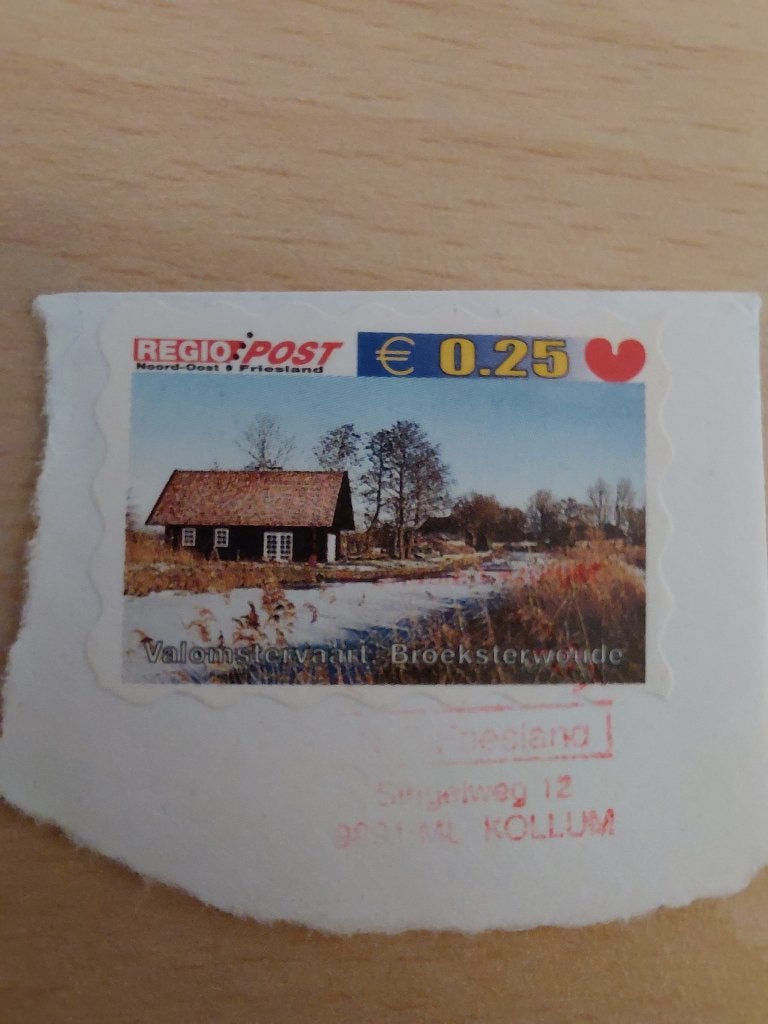Regiopost Noord Oost Friesland Valomstervaart Broeksterwoude, Postzegels en Munten, Verzenden, Gestempeld
