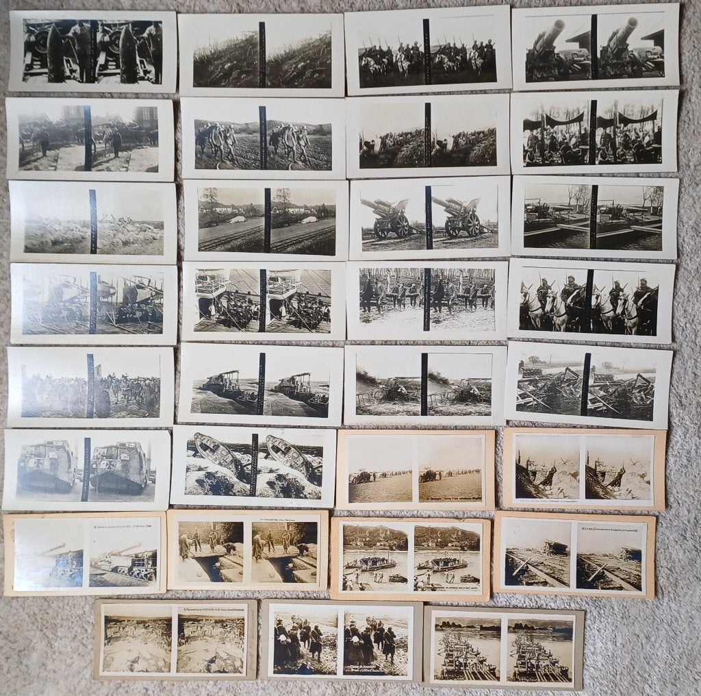 31 stereofoto's WO I Eerste Wereldoorlog, Gebruikt, Foto, Ophalen of Verzenden, Voor 1940