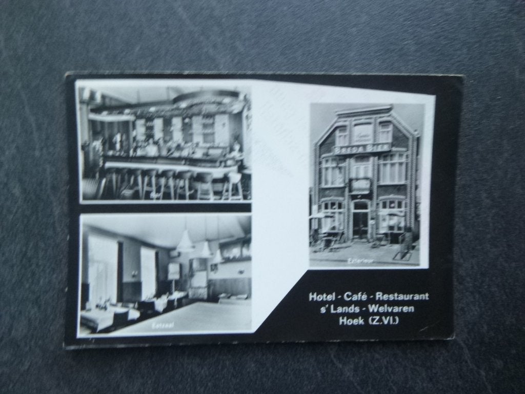Hoek,hotel restaurant 's Lands Welvaren/interieur bar/eetzaa, Verzenden, 1960 tot 1980, Gelopen, Noord-Brabant