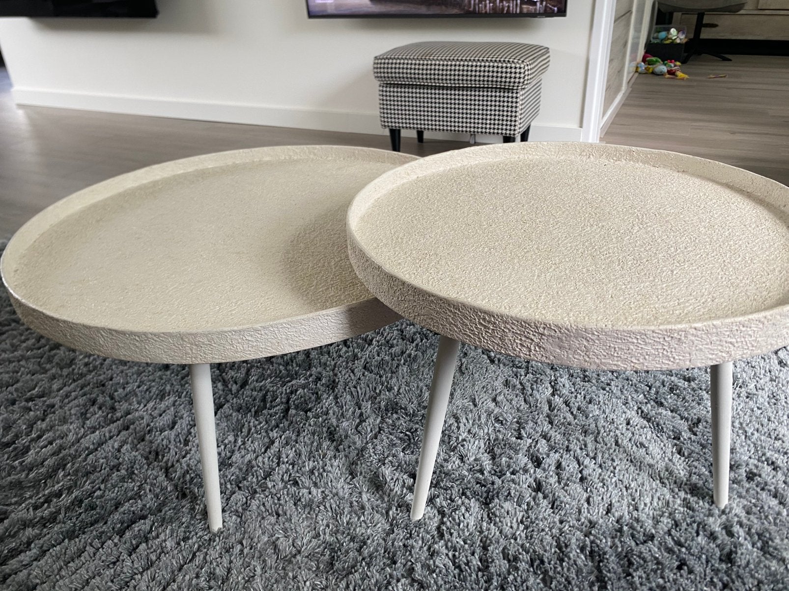 Prachtige moderne bijzettafels, Ophalen, Overige materialen, Rond, 50 tot 100 cm