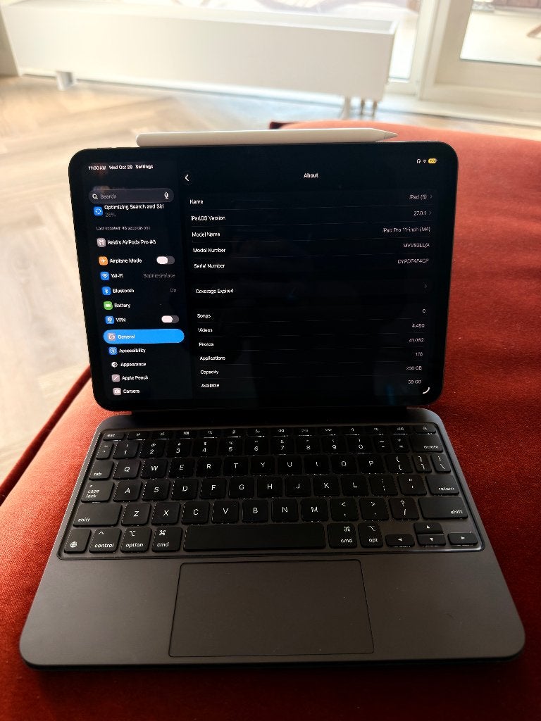 iPad Pro M4 (256GB) met Magic Keyboard & Apple Pencil Pro, Computers en Software, Ophalen, 11 inch, Zo goed als nieuw, Apple iPad Pro