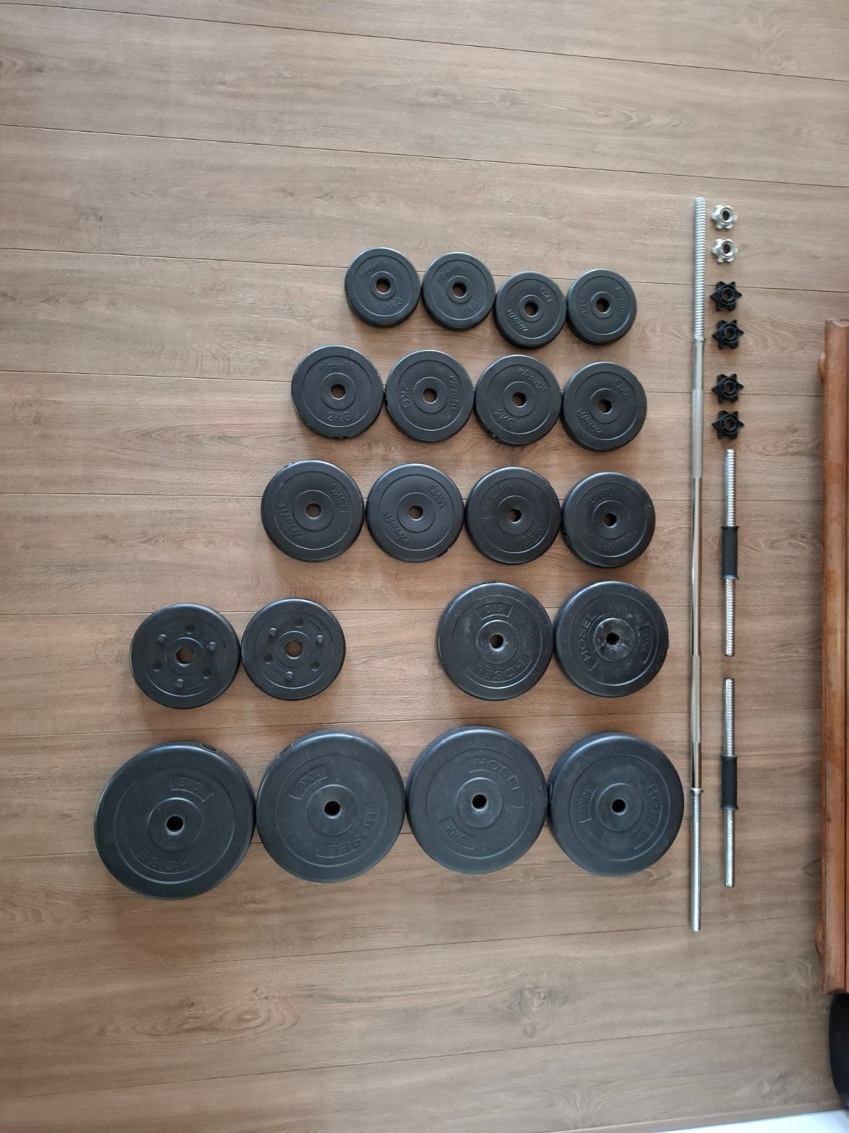 Complete Fitness gewichten set!, Ophalen, Zo goed als nieuw, Benen, Halterset