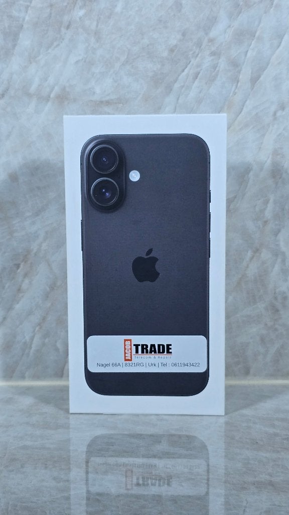 Apple iPhone 16 128GB Zwart, Telecommunicatie, 128 GB, ., Zwart, IPhone 16