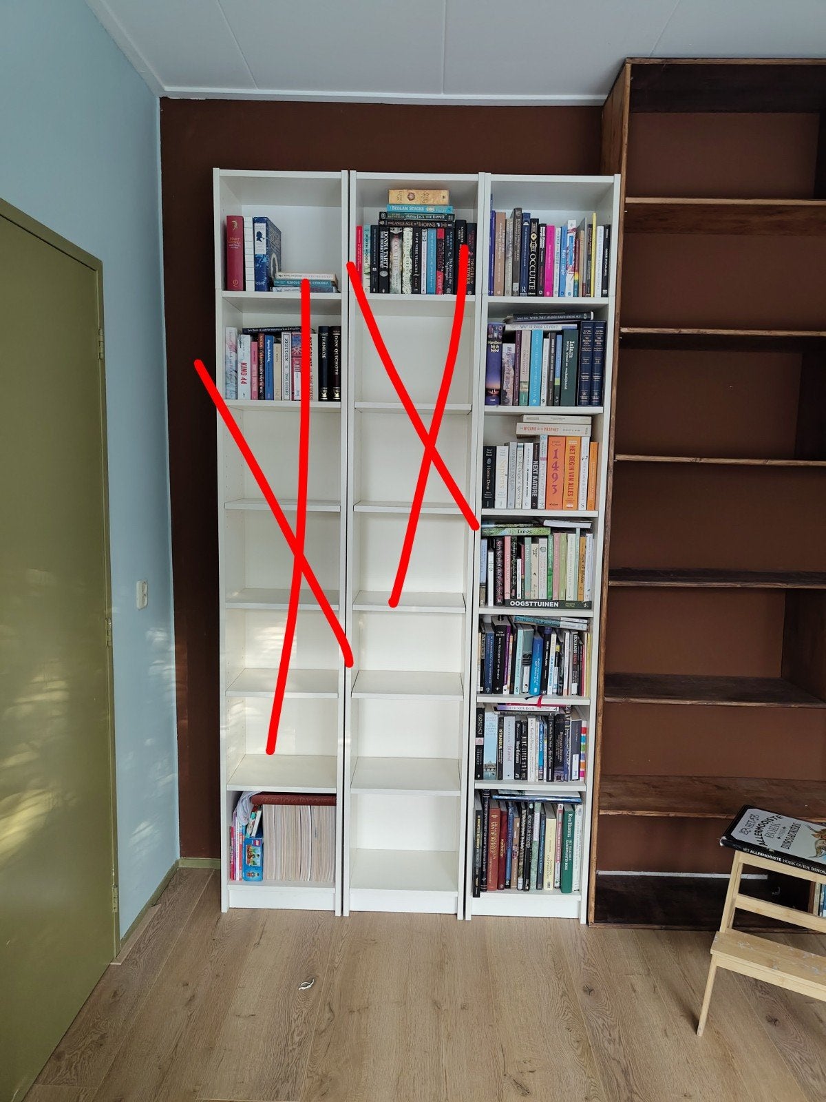 1x Billy boekenkast wit met opzetstuk, Ophalen, Gebruikt, 200 cm of meer, 150 tot 200 cm