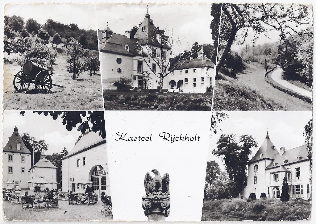 Rijckholt Kasteel Oude Gelopen Ansichtkaart ( A1176, Ophalen of Verzenden, 1960 tot 1980, Gelopen, Limburg