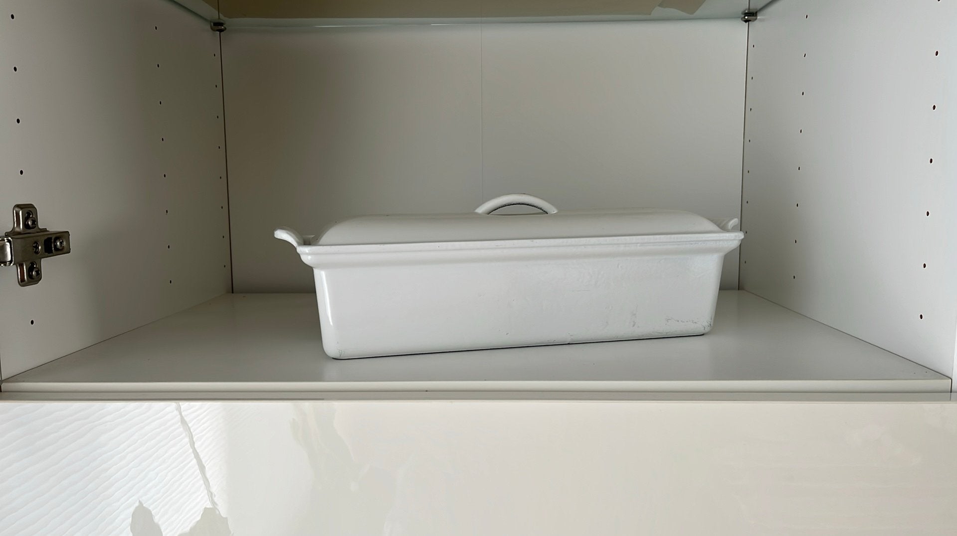 Le Creuset Patévorm/Terrinevorm met deksel - Wit, Gebruikt, Gietijzer, Met deksel, Overige typen