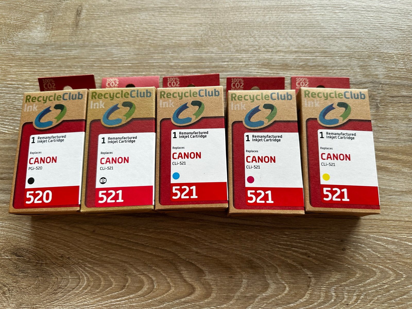 RecycleClub Inktpatronen Canon PG-520 & CLI-521 (5 stuks), Recycleclub, Verzenden, Cartridge, Mon Plaisir 89c 4872AM Etten-Leur