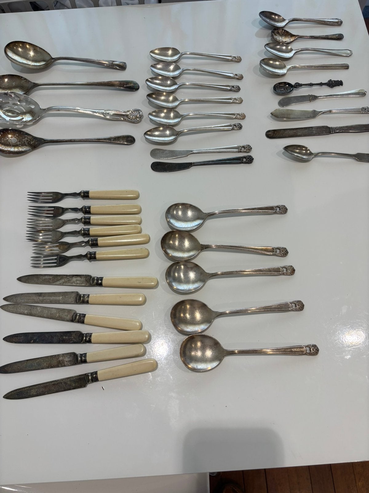 Bonte verzameling Zilver Plated bestek, Ophalen of Verzenden