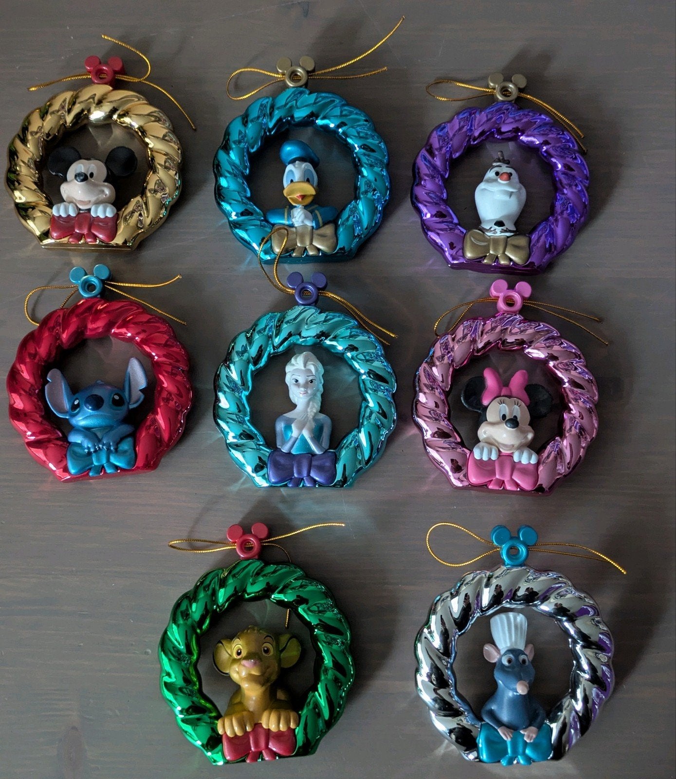 Disney Kerst ornamenten AH  8 stuks. compleet. Met giftbox, Ophalen of Verzenden, Verzameling