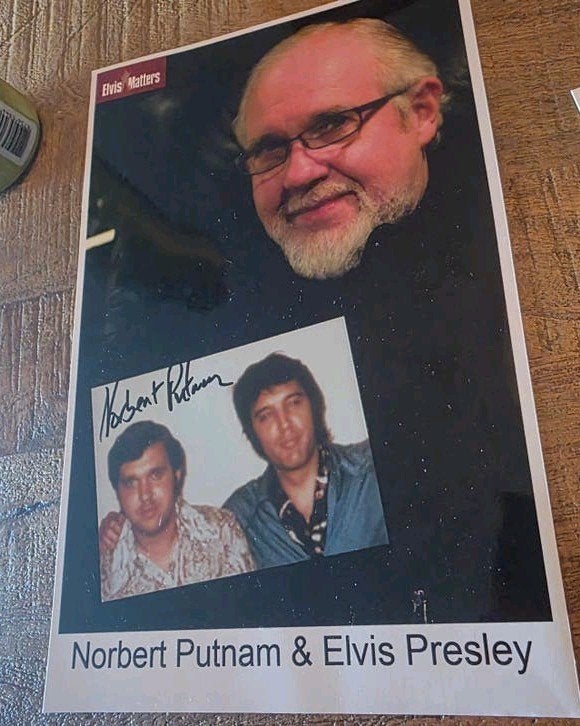 Norbert Putnam & Elvis Presley Foto + handtekening, Verzamelen, Ophalen of Verzenden