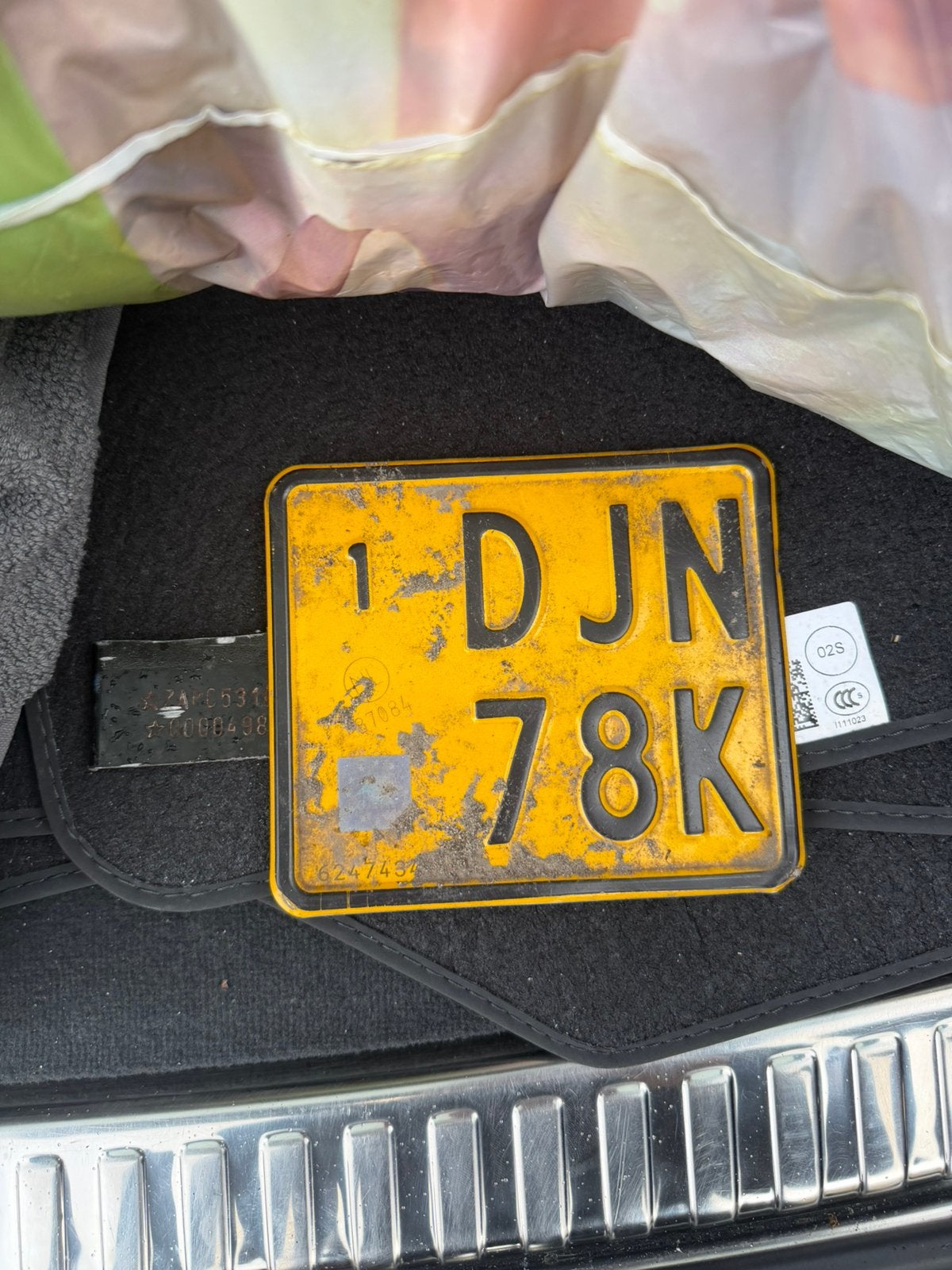 Vespa sprint nummers kenteken met frame plaatje, Ophalen of Verzenden