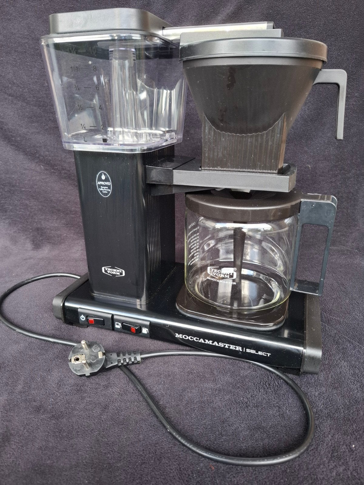 Technivorm Moccamaster Select Black Douwe Egberts als nieuw, 4 tot 10 kopjes, Ophalen of Verzenden, Zo goed als nieuw, Koffiemachine