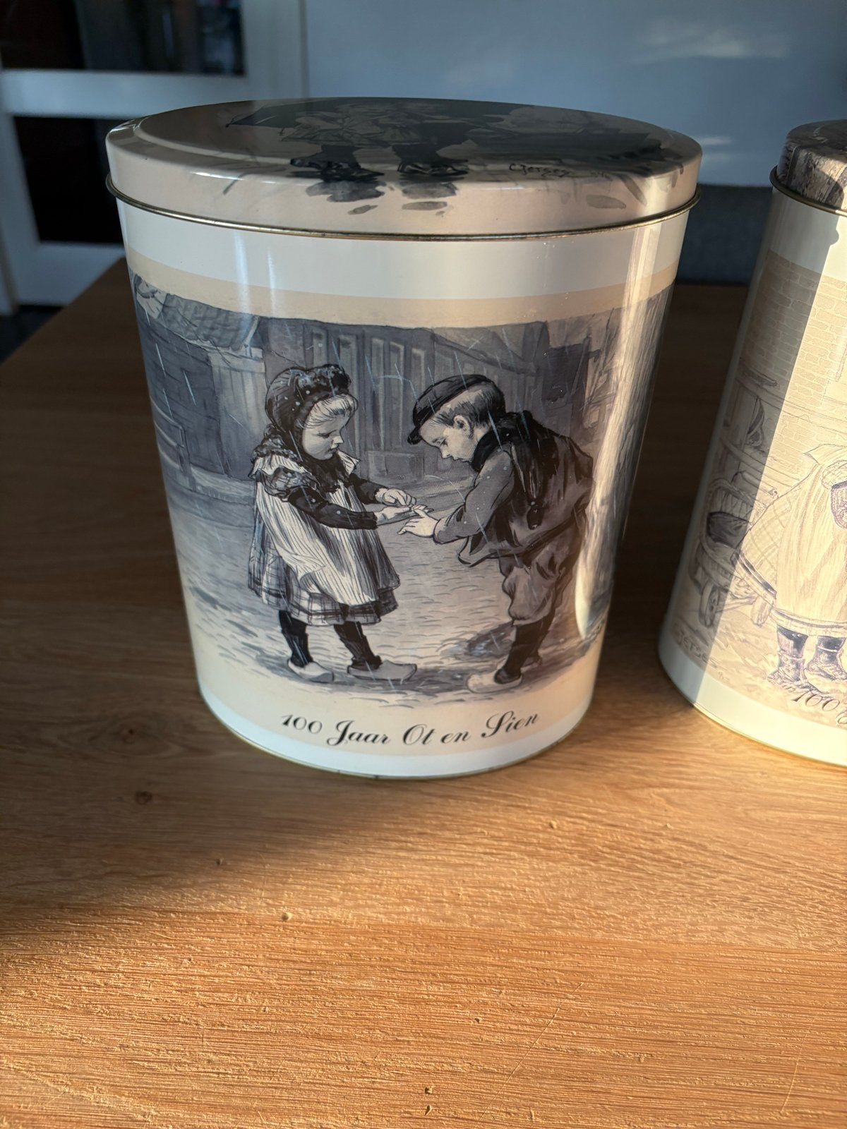3 vintage Ot en Sien blikken - 100 jaar Ot en Sien, Verzamelen, Blikken, Ophalen, Nieuw, Overige, Overige merken