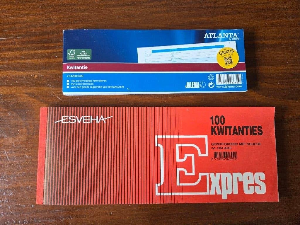 Kwitantieboekjes Esveha en Atlanta, Diversen, Schrijfwaren, Ophalen, Zo goed als nieuw