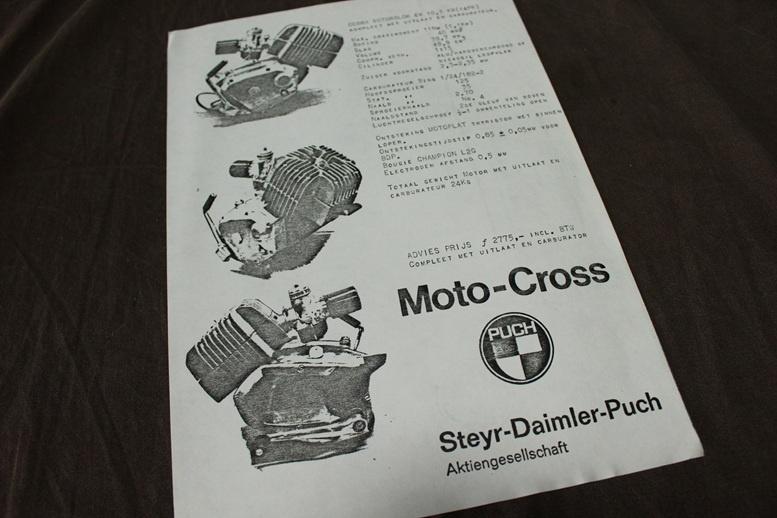 Puch Moto Cross Cobra 6 versnellingen verkoop folder, Ophalen of Verzenden, Gebruikt
