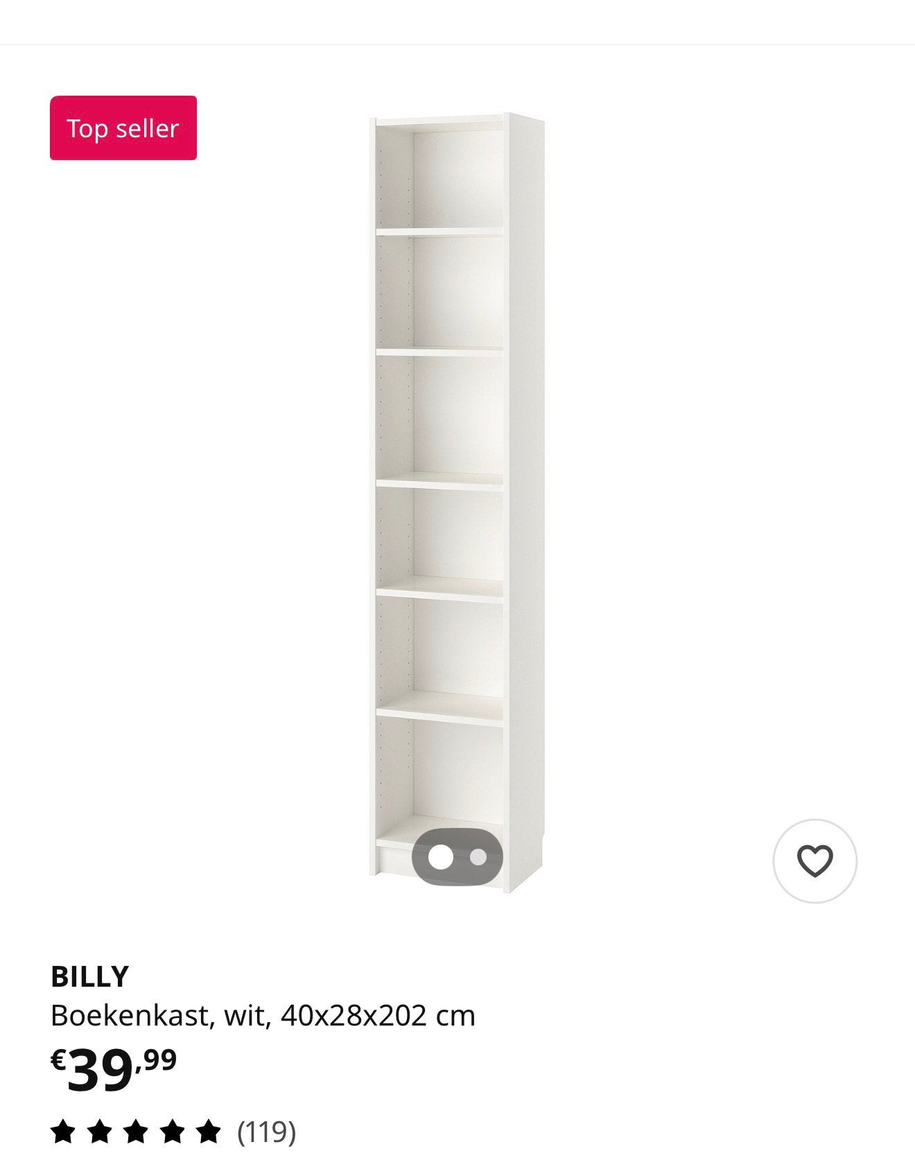 BILLY Boekenkast 2x, Ophalen, 150 discs of meer, Zo goed als nieuw, Hout