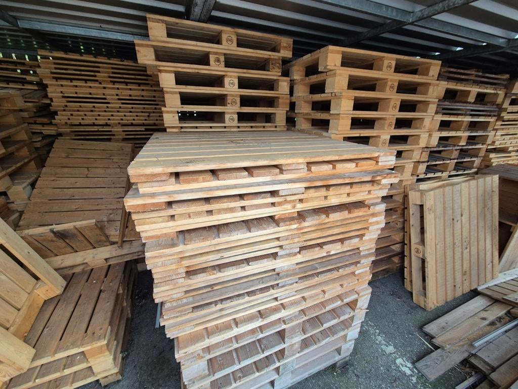 Houten pallets - is gebruikt v winkelinrichting of decoratie, Ophalen, Gebruikt, 100 cm of meer, 60 cm of meer