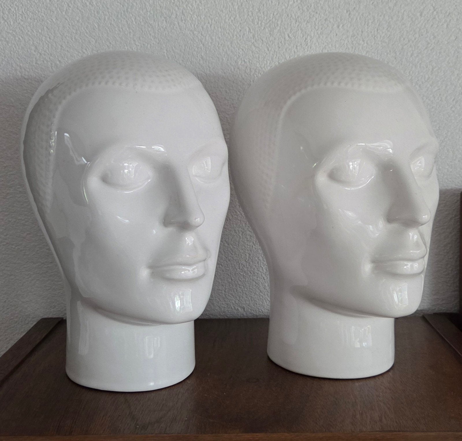 Prachtige Set Vintage Keramische Etalagehoofden (Jaren 70), Ophalen of Verzenden, Huis en Inrichting