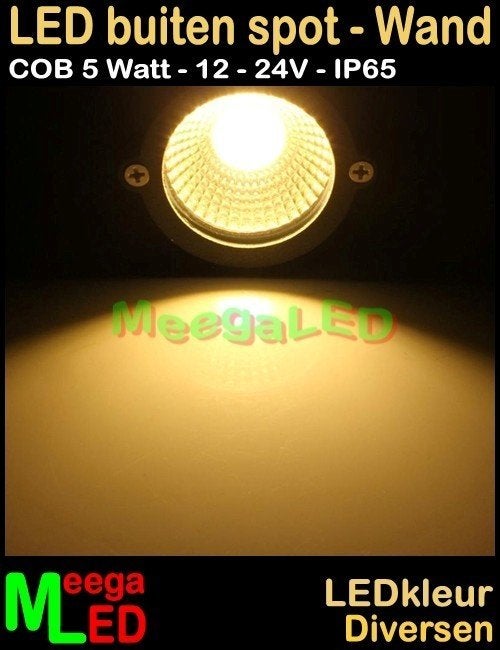 LED tuin lamp spot wandlamp tuinspot ledspot 5W 12-24V Warmw, Huis en Inrichting, Lampen | Spots, Kunststof, Overige merken, Nieuw